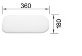 BLANCO  PLANCHE à DéCOUPER EN PLASTIQUE BLANC 360 X 180 MM