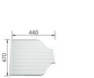 BLANCO  EGOUTTOIR BLANC TRANSPARENT 470 X 440 MM
