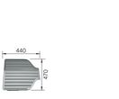 BLANCO  EGOUTTOIR GRIS TRANSPARENT 470 X 440 MM