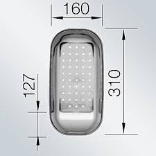 BLANCO  VIDE-SAUCE GRIS TRANSPARENT 310 X 160 X 127 MM