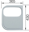 BLANCO  PLANCHE à DéCOUPER EN PLASTIQUEAVEC DéCOUPE POUR CUVETTE VIDE-SAUCE  430 X 365 MM