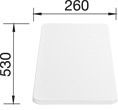 BLANCO  PLANCHE à DéCOUPER EN PLASTIQUE 530 X 260 MM