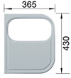 BLANCO  PLANCHE à DéCOUPER AVEC DéCOUPE POUR CUVETTE VIDE-SAUCE 430 X 365 MM