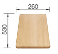 BLANCO  PLANCHE à DéCOUPER EN BOIS 530 X 260 MM