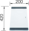 BLANCO  PLANCHE à DéCOUPER 420 X 200 MM