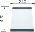 BLANCO  PLANCHE à DéCOUPER 420 X 240 MM