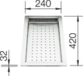BLANCO  EGOUTTOIR EN INOX 420 X 240 X 32 MM