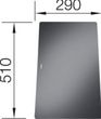 BLANCO  PLANCHE à DéCOUPER NOIRE EN VERRE SéCURIT