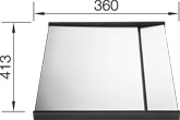 BLANCO  VIDE-SAUCE INOX  413 X 360 MM
