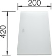 BLANCO  PLANCHE á DéCOUPER EN VERRE BLANC 420 X 200 MM