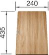 BLANCO  PLANCHE à DéCOUPER EN FRêNE-COMPOUND 435 X 240 MM