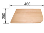 BLANCO  PLANCHE à DéCOUPER EN HêTRE MASSIF 433 X 250 MM