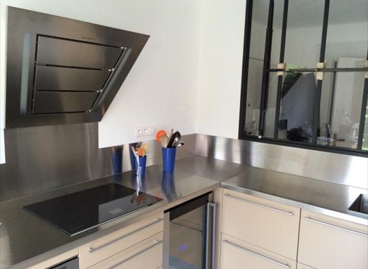 Cuisine inox - Plan de travail sur mesure - inox brossé - HOME-INOX